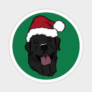 Santa Black Labrador Magnet